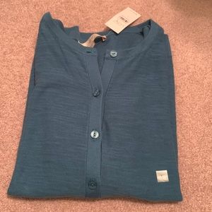 Loft NWT 3/4 sleeve Cotton cardigan in blue